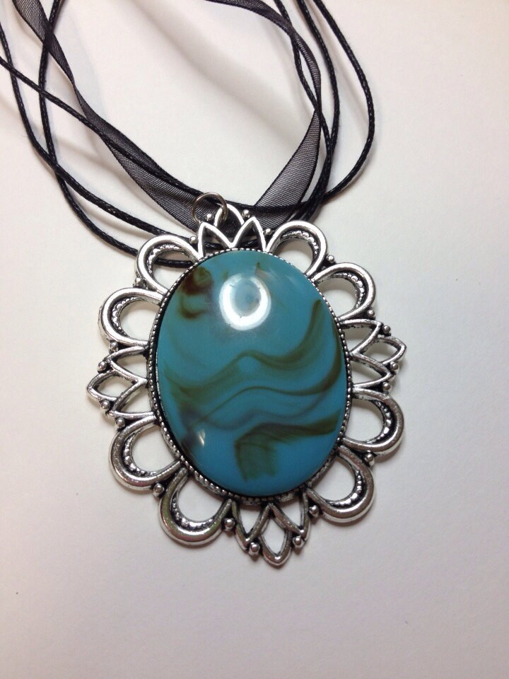 Turquoise matrix Necklace - Image 2