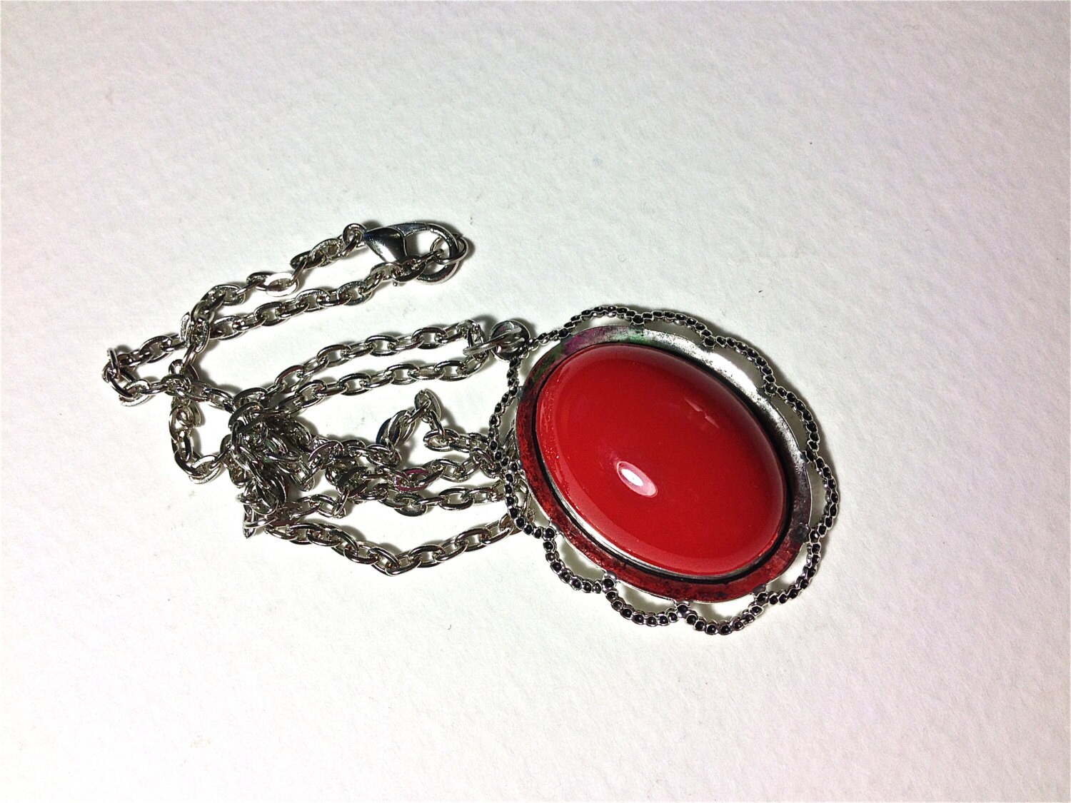 Red Cameo Necklace
