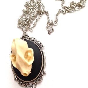 Bat cameo necklace