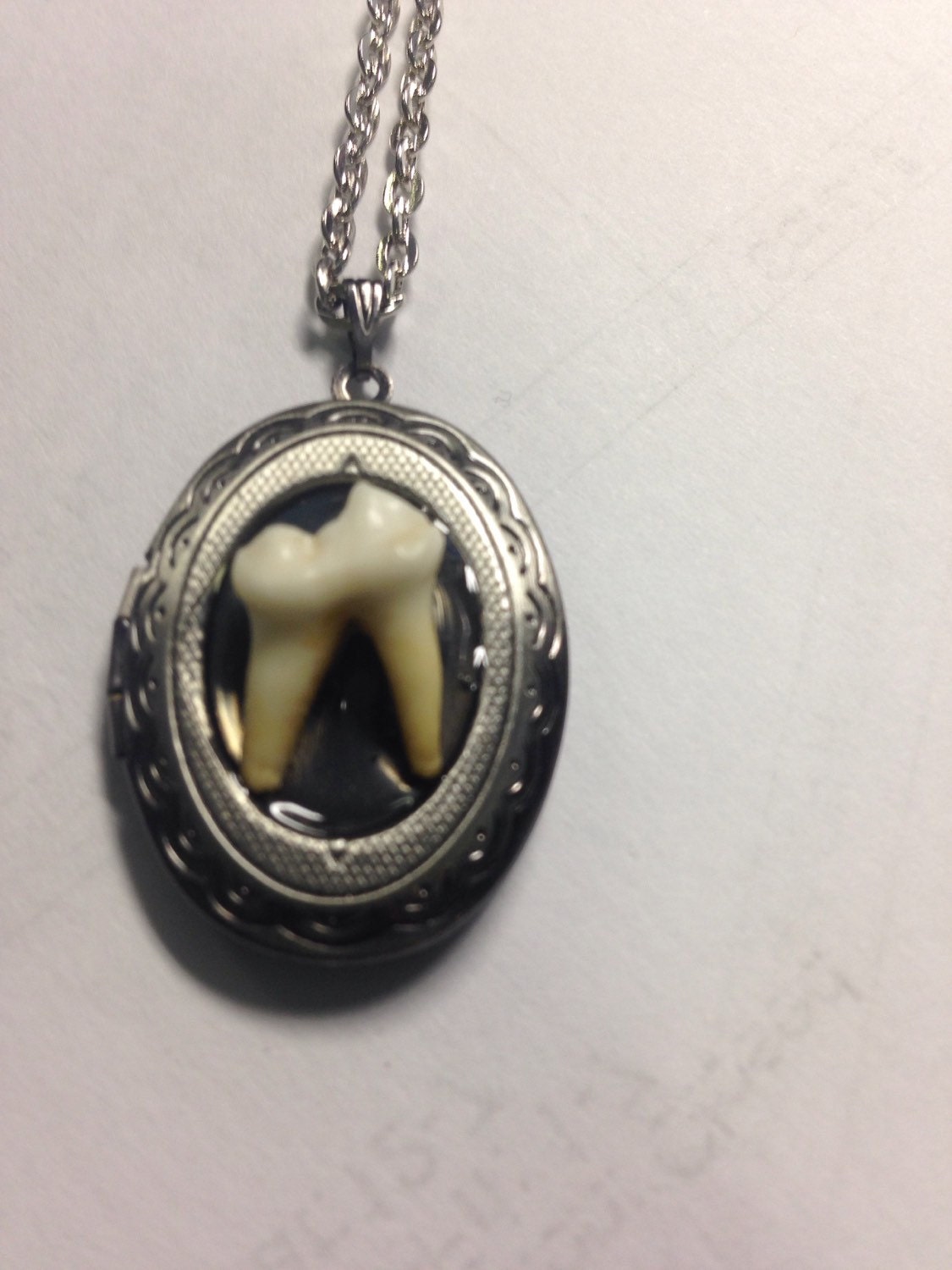 Real Tooth Locket Necklace - Image 3
