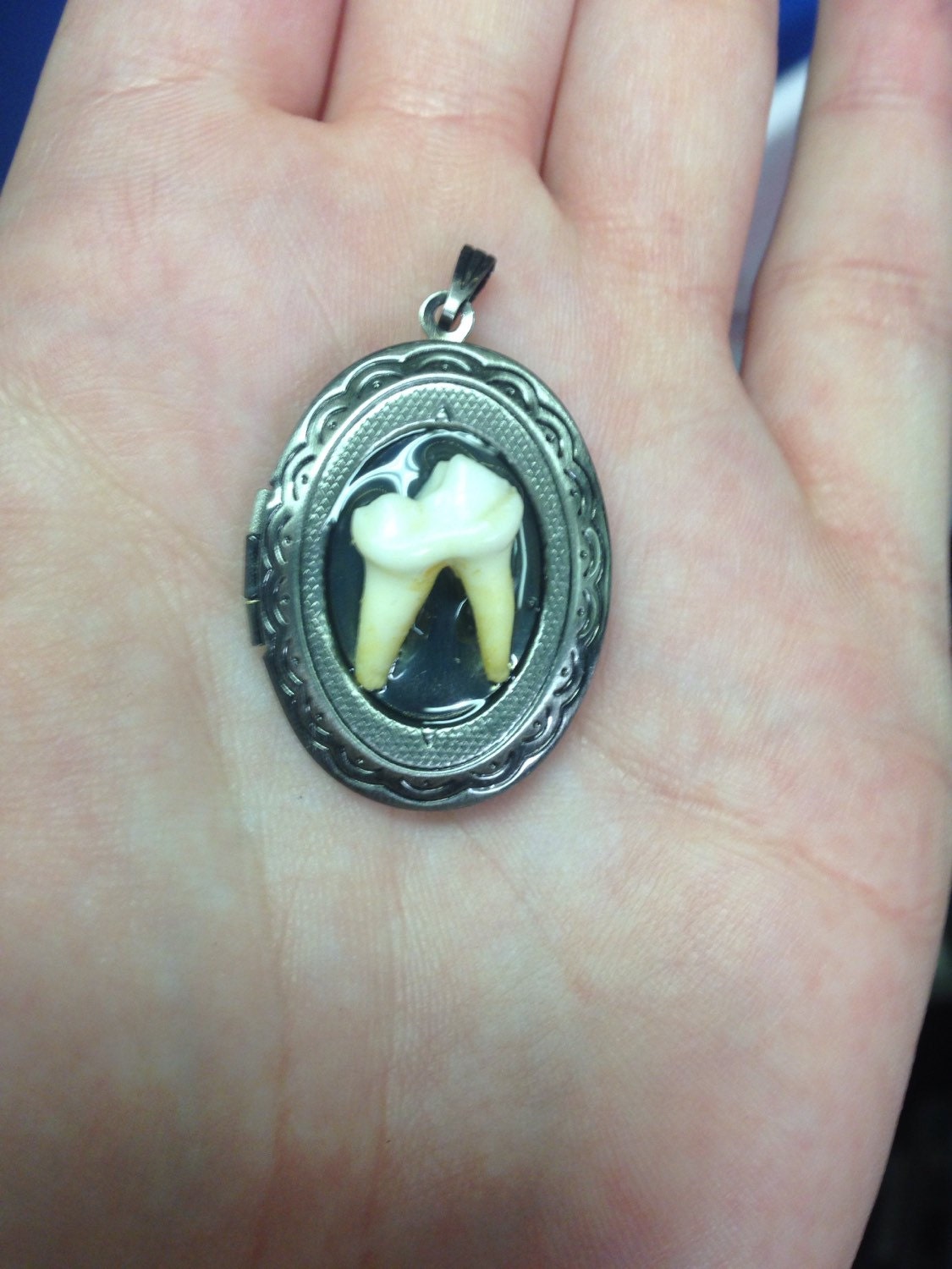Real Tooth Locket Necklace - Image 4