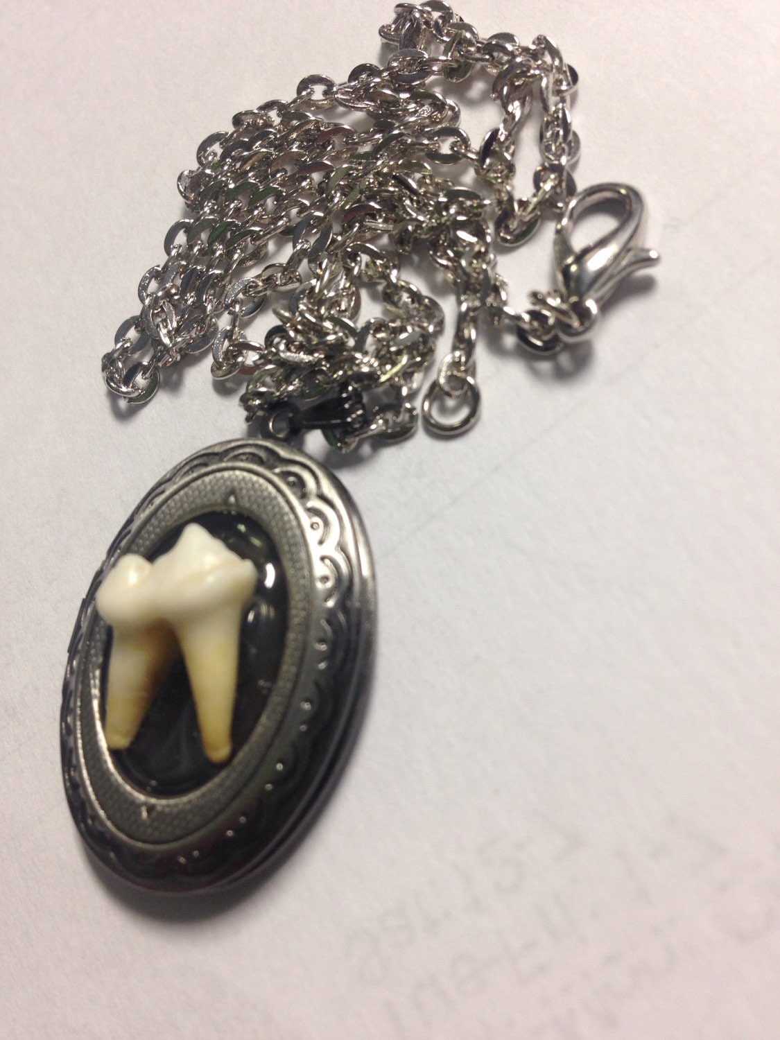 Real Tooth Locket Necklace - Image 2