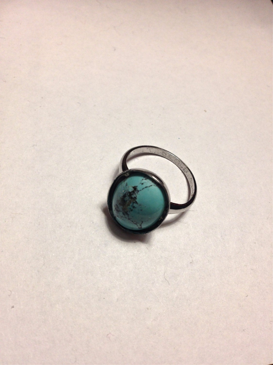 Turquoise ring // Real Turquoise Ring // Teal Ring // Gemstone ring - Image 3
