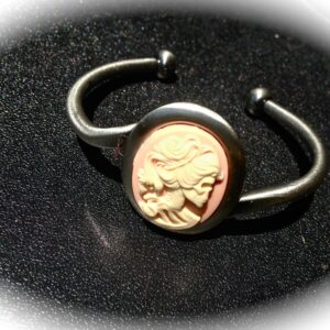 Skeleton Bride cameo cuff bracelet