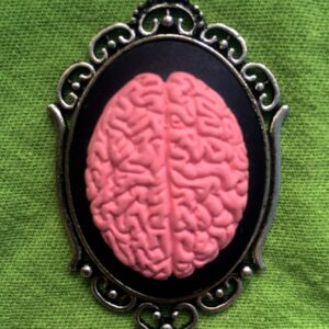 Anatomical Brain Cameo Necklace