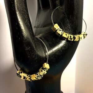 Dalmatian Jasper Hoop Earrings