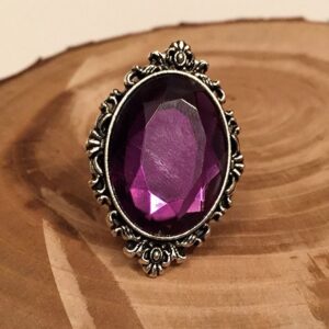 Faceted Acrylic Amethyst Ring