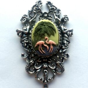 Flamingo Cameo Necklace