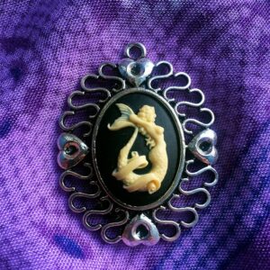 Mermaid cameo Necklace // Siren Jewelry