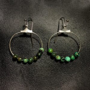 African Turquoise Gemstone Earrings