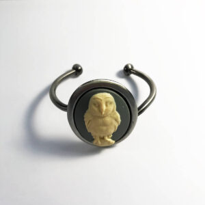Owl Cameo Cuff Bracelet