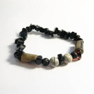 Onyx / Labradorite / Black Lava Bracelet
