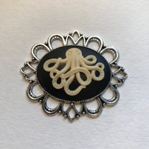 Octopus Cameo Necklace