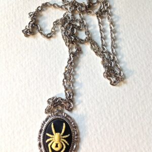 Spider Cameo Necklace // Day of the Dead Necklace // Victorian Jewelry // Gothic Spider Cameo // Gothic Cameo