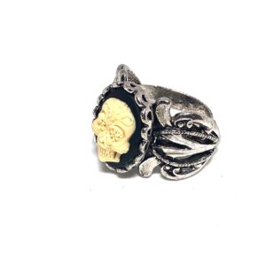 Skull Cameo Ring // Mens skull ring/ unisex skull ring // sugar skull ring // sugar skull ring