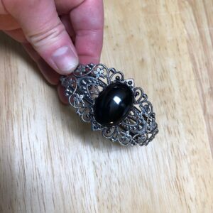 Onyx Cuff Bracelet // crystal gemstone bracelet / Gemstone cuff bracelet / Gemstone Bracelet // Black cuff bracelet // Black Gemstone cuff