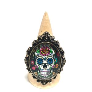 Skull Ring // Sugar Skull Day of the Dead Ring / Sugar skull ring // skull adjustable ring