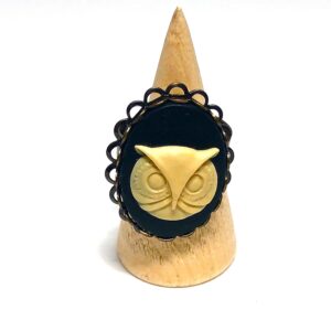 Owl cameo ring //Bird Ring // Owl face Cameo Ring