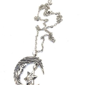 Moon and star necklace