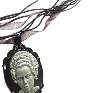 Bride of frankenstein cameo necklace