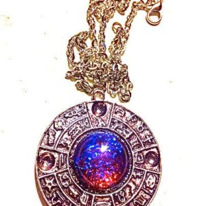 Fire opal Necklace, Dragons Breath, Mexican Opal, Wiccan pendant, pagan pendant