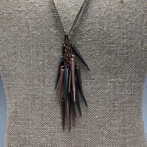 Spike necklace// copper gold silver bronze Necklace //