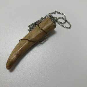 Real deer antler necklace // Authentic deer antler pendant wire wrapped