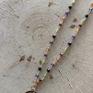 Peridot sterling silver necklace // Peridot and multistone necklace // Sterling Silver Necklace // Gemstone necklace