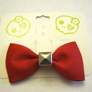 Red silver stud