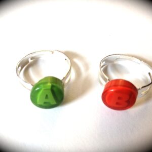 XBOX green and red letter A and B rings