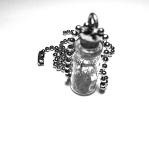 Glass bottle jar necklace