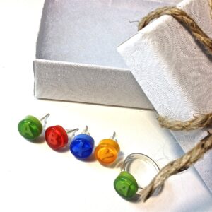 REAL XBOX 360 Button Earrings and ring bundle
