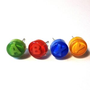 XBOX 360 ABXY stud earrings (4) Real