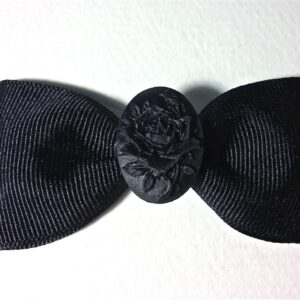 Black Rose Cameo Hair Clip