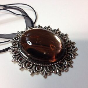 Topaz necklace// Stone Necklace Cameo