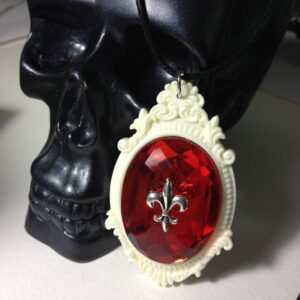 Red Gemstone Necklace Cameo