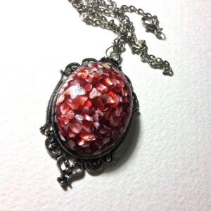 Red cabochon necklace