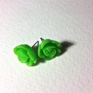 Green Rose earrings
