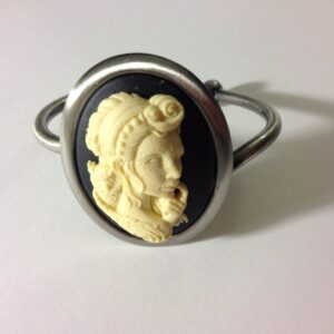 Lady Skeleton with owl cameo bracelet