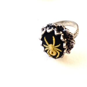Black Widow Spider Cameo Ring