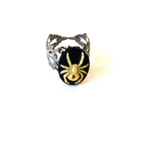 Black Widow Spider Cameo Ring