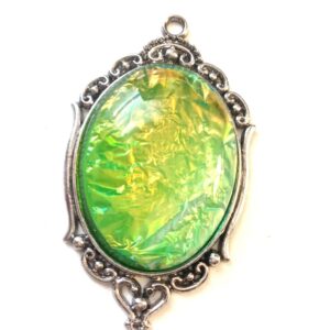 Green iridescent opal Necklace