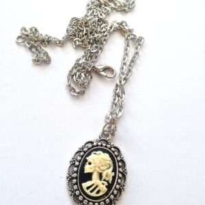 Small Lady lolita skeleton cameo necklace