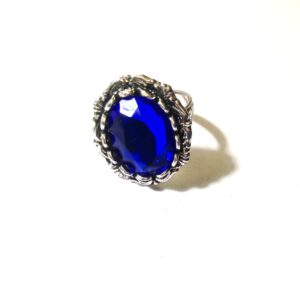 Faceted Blue Sapphire ring