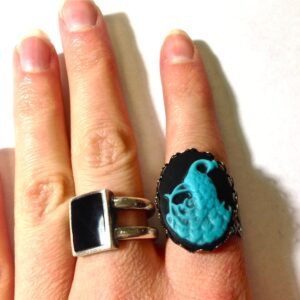 Peacock Cameo Ring