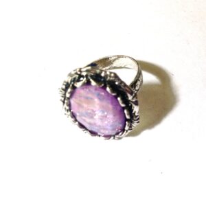 Opal faceted ring // Pick your Color Purple, Pink , White