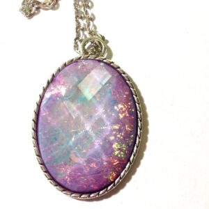 Large Faceted Opal Necklace