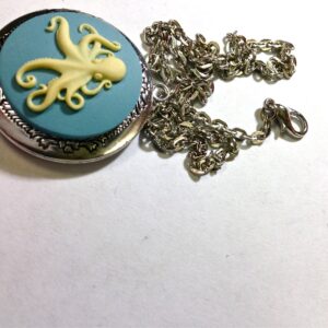 Octopus Cameo Locket Necklace