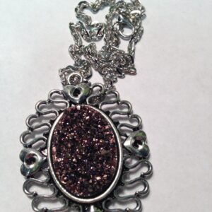 Brow Gold Druzy Necklace